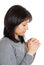 Business woman praying