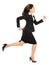 Business woman running