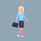 Business Woman With Suitcase Female Office Worker Character Businesswoman Corporate