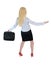 Business woman surf position