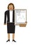 Business Woman With Tablet Graph