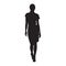 Business woman walking, isolated vector silhouette. lady, c