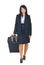 Business woman walking with luggage