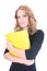 Business woman with yellow folder
