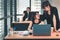 Business Women Entrepreneurs Teamwork are Woking in Office Workplace, Business Financial Entrepreneurship Teams in Modern Office S