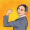 Business women hold fist Confident in yourself