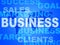 Business Words Shows Corporate Commerce And Buy