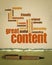 business writing and content marketing concept - great content word cloud, vertical poster