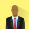 Businessman african american bold profile icon