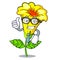 Businessman allamanda flowers stick to character stem