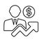 Businessman Analysis Icon In Line Style