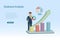 Businessman analyzing business graph chart. Business development for success growth in future plan, business report and marketing