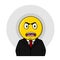 Businessman Angry Emoticon Color Illustration