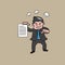 Businessman angry and pointing cartoon