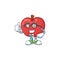 Businessman apple fruit character mascot for health dessert