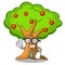 Businessman apple tree full of isolated mascot