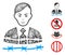 Businessman Arrest Web Vector Mesh Illustration