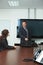 Businessman arriving to meeting room