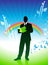 Businessman on background with rainbow