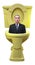 Businessman Bad Career Economy Flushed Down Toilet