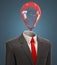 Businessman with the balloon head 3d illustration