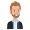 Businessman with beard avatar character icon