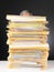 Businessman Behind Stack of Files