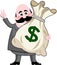 Businessman Big Bag Money Dollar