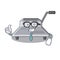 Businessman binding machine in the cartoon shape