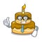 Businessman birthday cake character cartoon
