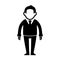 Businessman Black Silhouette Web Icon. Vector