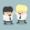 Businessman and boss high five Congratulate