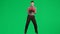 Businessman boxing against green screen footage