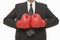 Businessman with boxing gloves