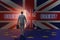 The businessman in brexit concept - uk leaving eu