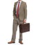 Businessman with brief case on a white background