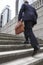 Businessman With Briefcase Ascending Steps