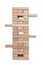 Businessman, building, brand concept with wooden blocks.