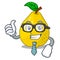 Businessman bunch cartoon of juicy yellow quinces fruits