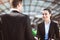 Businessman And Businesswomen Shaking Hands