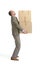 Businessman and a cardboard boxs