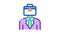 Businessman With Case Head Icon Animation