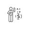 Businessman, cash flow, exchange icon. Element of business icon