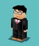 Businessman Character. Businessman Illustration. Businessman working. 3d flat design. Executive business.