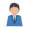 Businessman character cartoon male executive isolated icon design