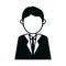 Businessman character cartoon male executive isolated icon design