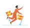 Businessman Character Tripping Over An Obstacle While Racing. Setbacks And Challenges In Business World Illustration