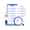 Businessman checklist in mobile application. To do list, teamwork, successeful work planning, mission completed concept