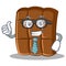 Businessman chocolate character cartoon style