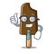 Businessman chocolate ice cream character cartoon